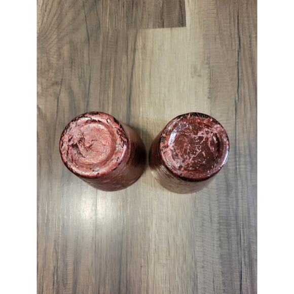 Red Glass 3" Candle Holders Set of 2 - Picture 2 of 6